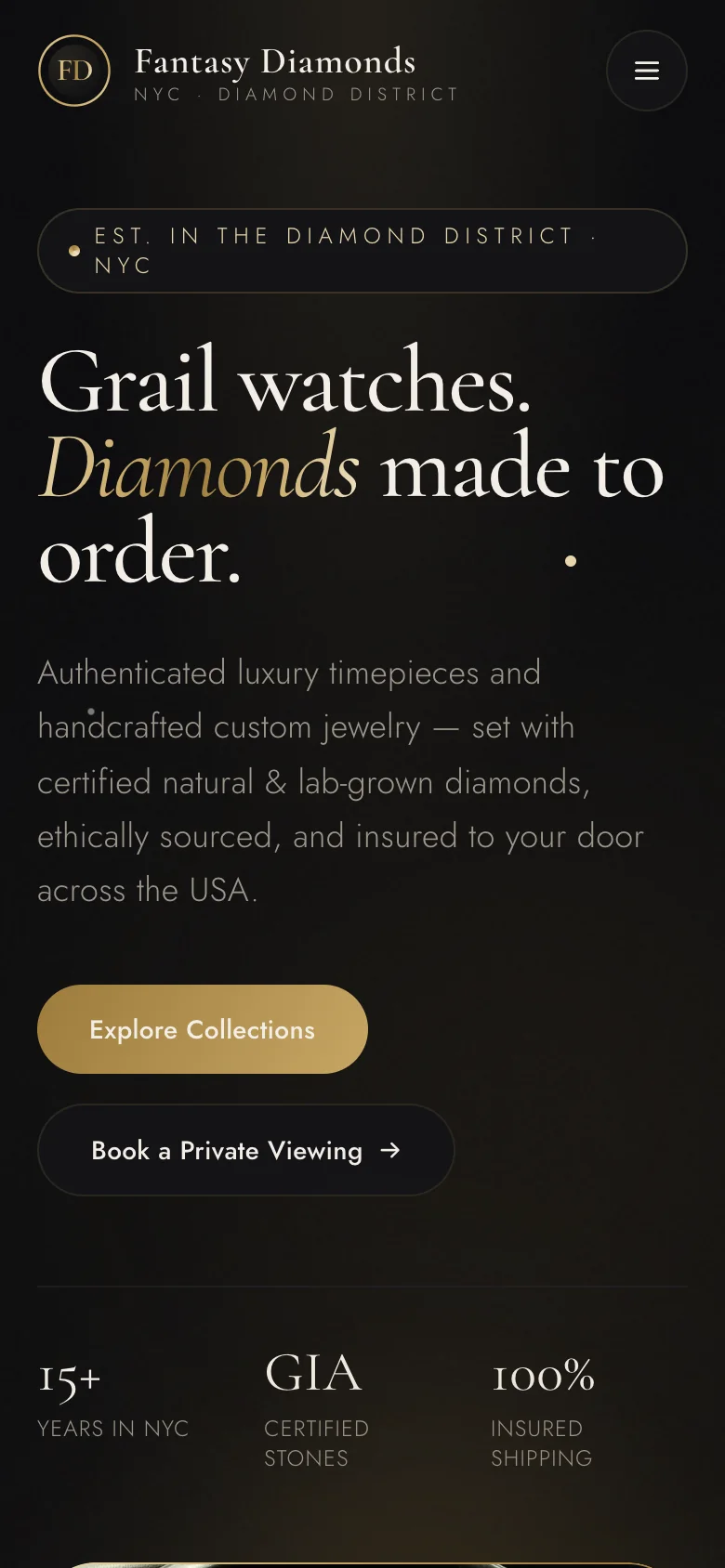 Fantasy Diamonds on a phone