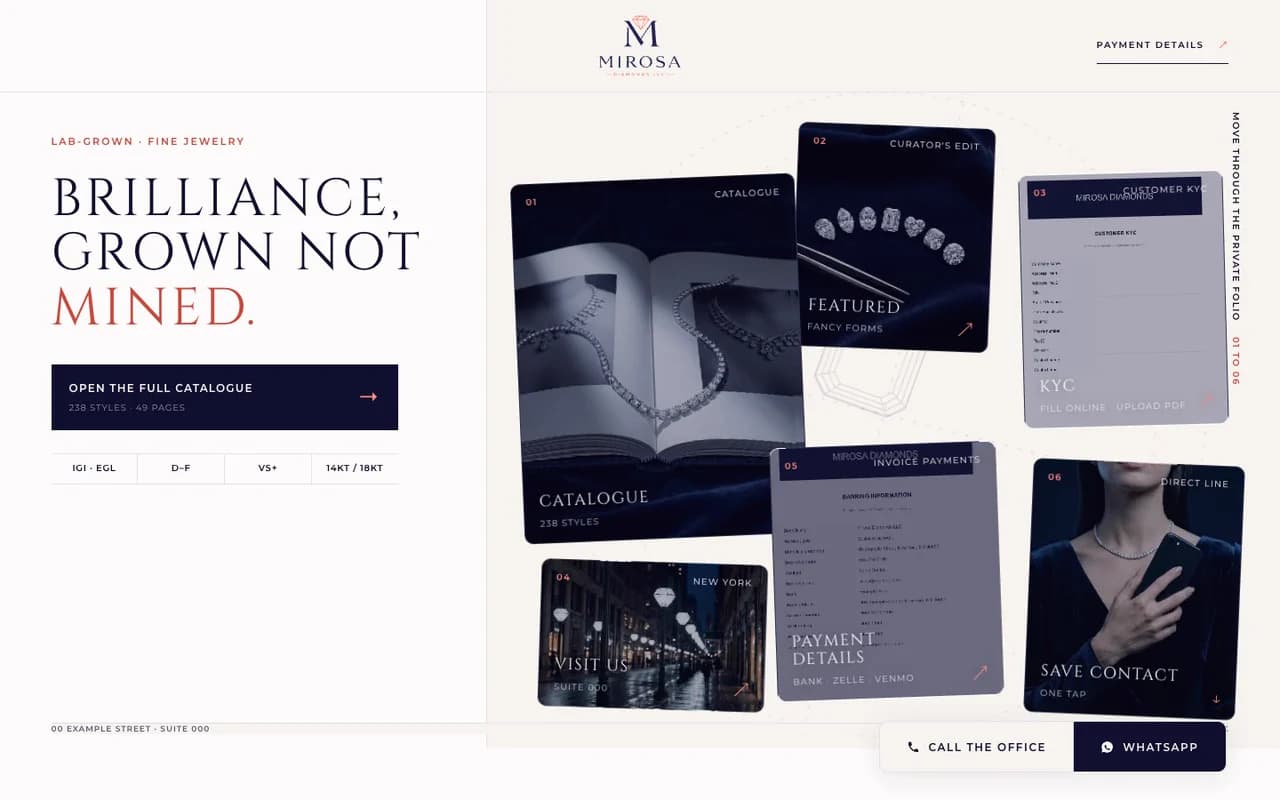 Mirosa Diamonds, live site